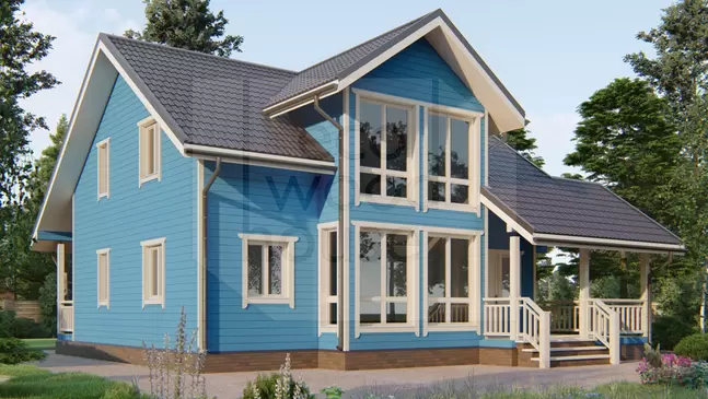 Каркасный дом 11.5х11.5 Бейли