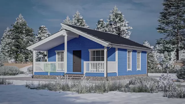 Каркасный дом 9х8 Медина