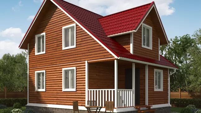 Дом из бруса 8х6 Брайтон