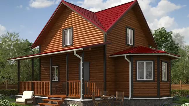 Дом из бруса 9х8 Денвер