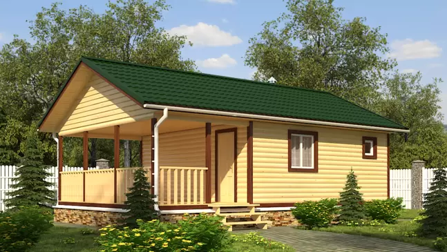 Баня из бруса 6х9 Сириус