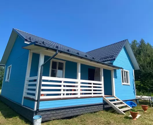 Одноэтажный каркасный дом 10х8.5 м