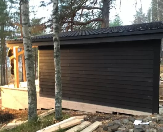 Одноэтажный каркасный дом 8х6 м