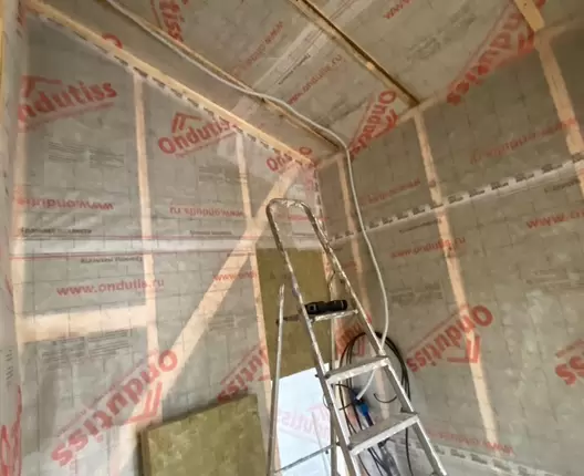 Одноэтажный каркасный дом 8х6 м