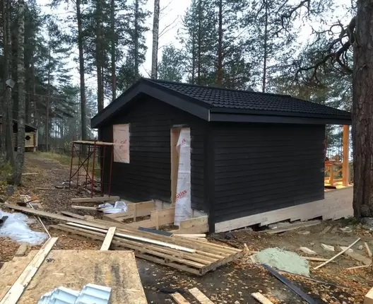 Одноэтажный каркасный дом 8х6 м