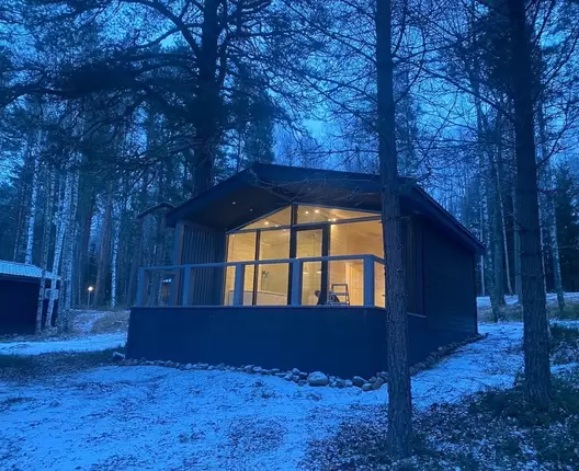 Одноэтажный каркасный дом 8х6 м