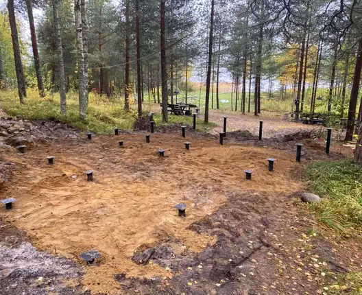 Одноэтажный каркасный дом 8х6 м