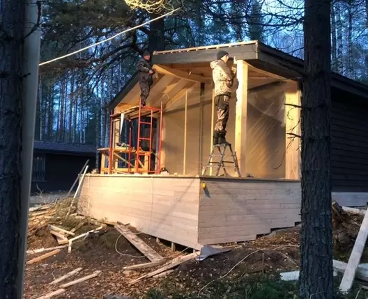 Одноэтажный каркасный дом 8х6 м