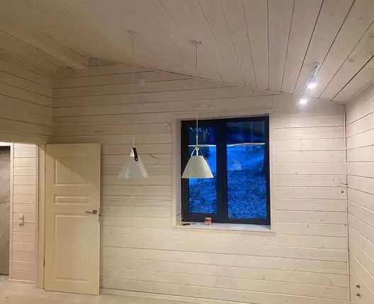 Одноэтажный каркасный дом 8х6 м