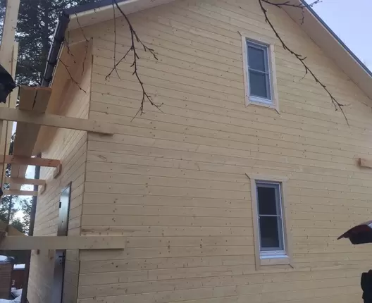 Полутораэтажный каркасный дом 7х6 м