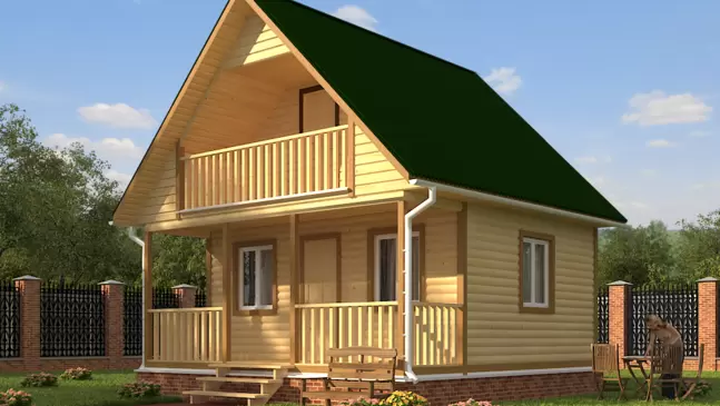 Дом из бруса 6х6 Чикаго
