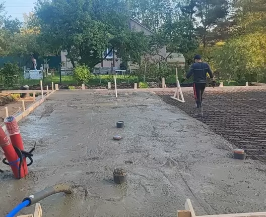 Одноэтажный каркасный дом 10х9 м