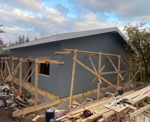 Одноэтажный каркасный дом 10х9 м