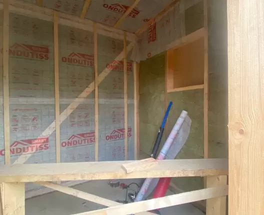 Одноэтажный каркасный дом 10х9 м