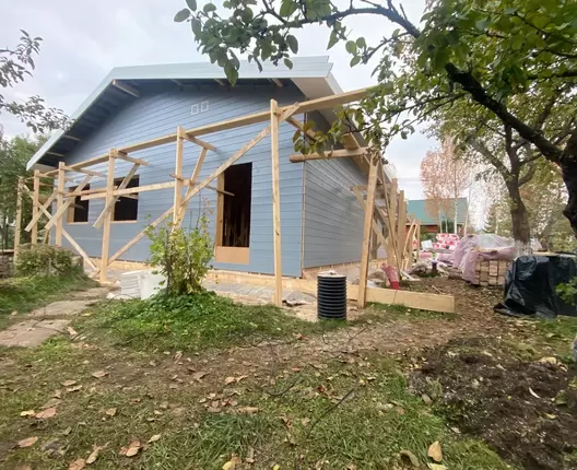 Одноэтажный каркасный дом 10х9 м