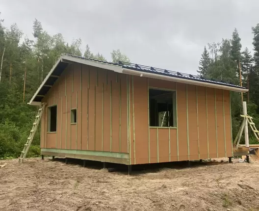 Одноэтажный каркасный дом 9х7,5 м