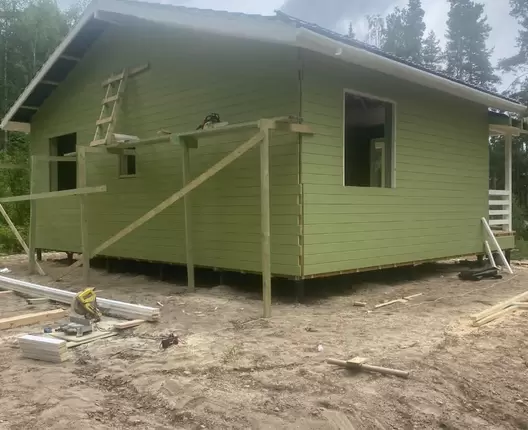 Одноэтажный каркасный дом 9х7,5 м