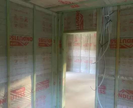 Одноэтажный каркасный дом 9х7,5 м