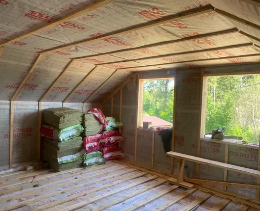 Полутораэтажный каркасный дом 10х6 м