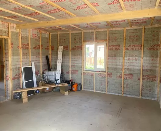 Полутораэтажный каркасный дом 10х6 м