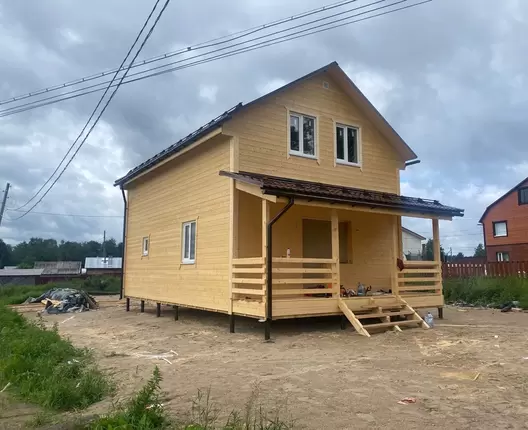 Полутораэтажный каркасный дом 10х6 м