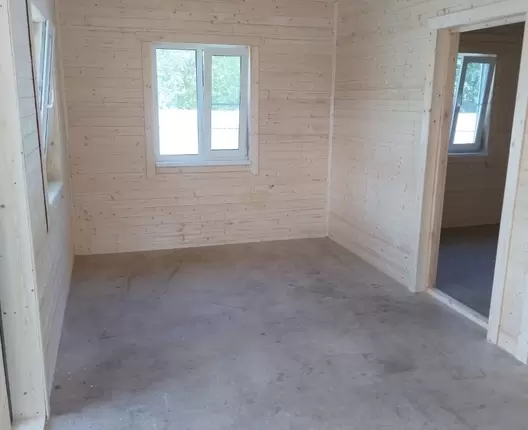 Полутораэтажный каркасный дом 8х6 м