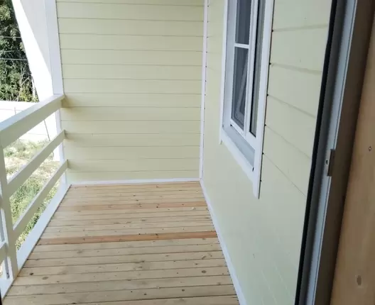 Полутораэтажный каркасный дом 8х6 м